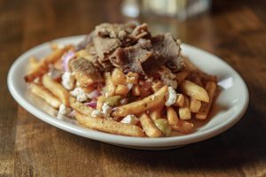 loaded greek fries