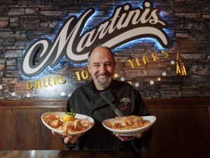 chef Louie of Martini's serves scratch kitchen food, including his Greek menu and other foods like italian, steak, seafood, desserts nd more.